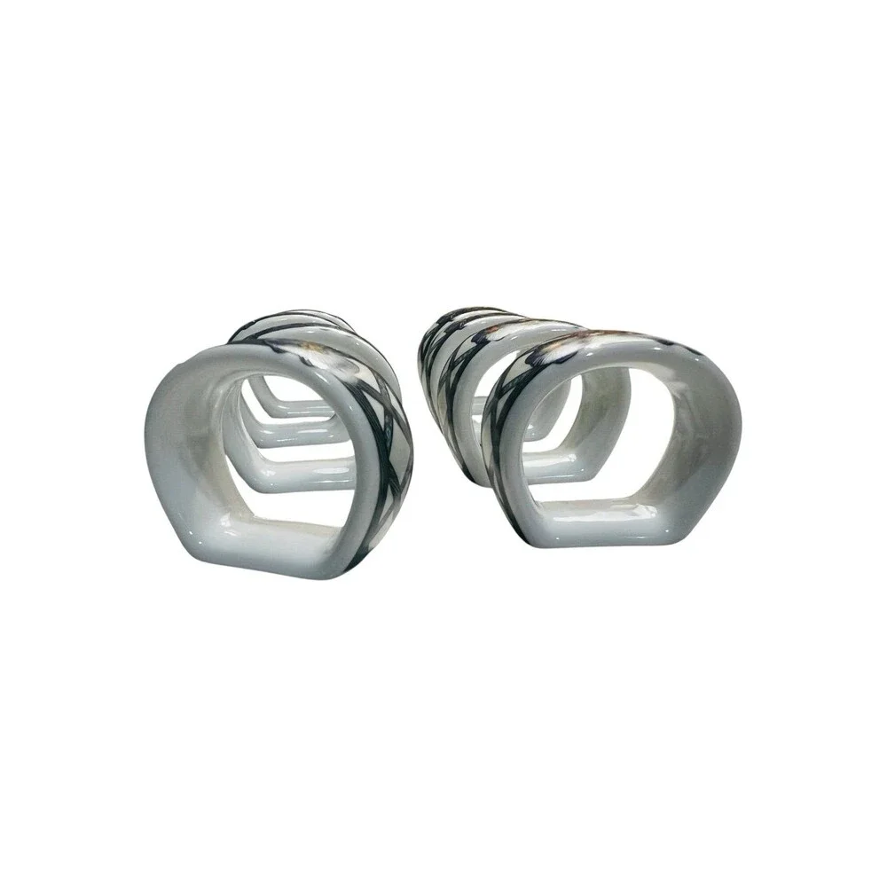 8 Dansk Nordic Garden Napkin Rings 2